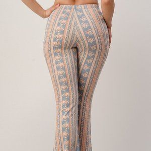 Floral Print Flare Bottom legging pants